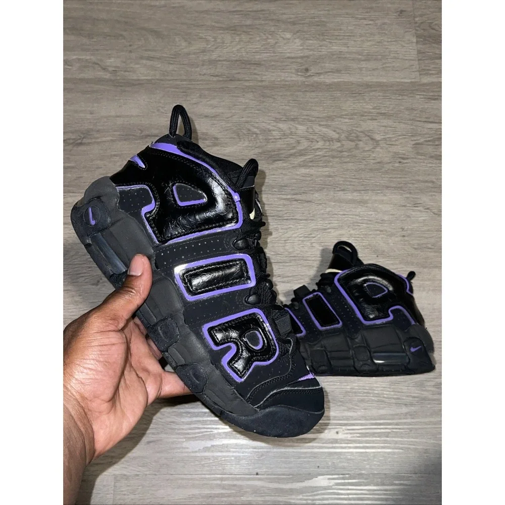 Size 7Y (GS) - Nike Air Uptemp Black Action Grape DX5954-001